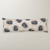 Gordon Setter Malerei Schwarz Niedlich Original Do Seitenschläferkissen (Rückseite)