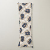 Gordon Setter Malerei Schwarz Niedlich Original Do Seitenschläferkissen (Vorderseite Vertikal)