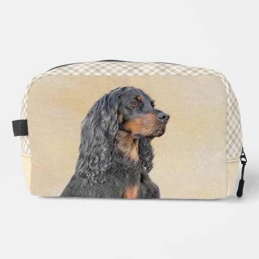 Gordon Setter Malerei Schwarz Niedlich Original Do Waschbeutel (Vorderseite)