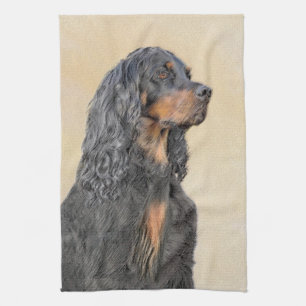 Gordon Setter Malerei - Süße originelle Hundekunst Geschirrtuch