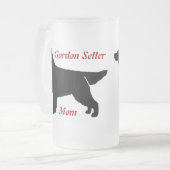 Gordon Setter Mama Mattiert Glass Tasse (Vorderseite Links)