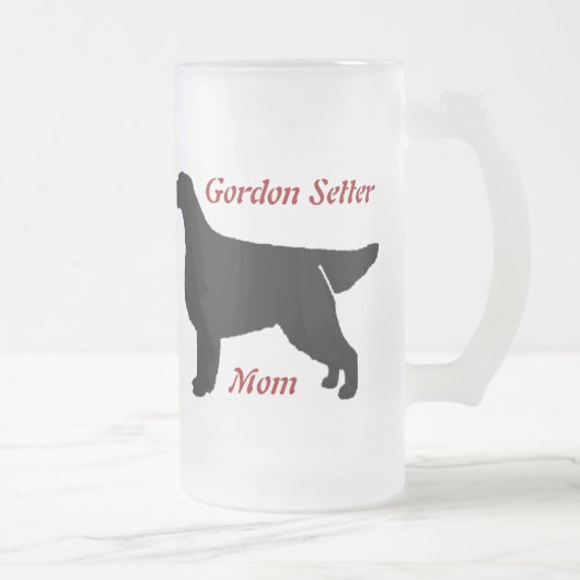 Gordon Setter Mama Mattiert Glass Tasse (Rechts)