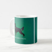 Gordon Setter Merry Christmas Design Kaffeetasse (Vorderseite Links)