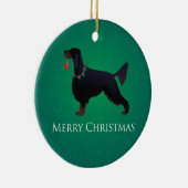 Gordon Setter Merry Christmas Design Keramik Ornament (Rechts)