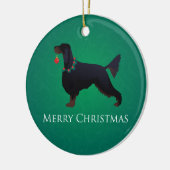 Gordon Setter Merry Christmas Design Keramik Ornament (Links)