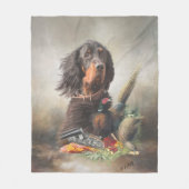 Gordon Setter mit Fasanen, Kunst Fleecedecke (Vorderseite)