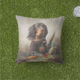 Gordon Setter mit Fasanen, Kunst Kissen