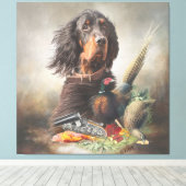 Gordon Setter mit Fasanen, Kunst Leinwanddruck (Insitu (Holzboden))