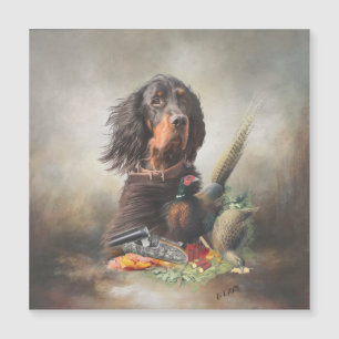 Gordon Setter mit Fasanen, Kunst Magnetkarte