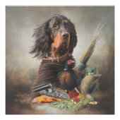 Gordon Setter mit Fasanen, Kunst Poster (Vorderseite)