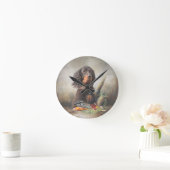 Gordon Setter mit Fasanen, Kunst Runde Wanduhr (Zuhause)