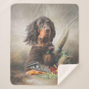 Gordon Setter mit Fasanen, Kunst Sherpadecke