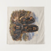 Gordon Setter mit Fasanen, Kunst      Wandteppich (Vorderseite (Horizontal))