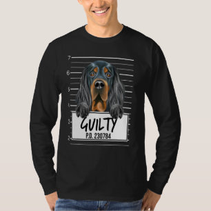 Gordon Setter Mugshot Schuldiger Hund T-Shirt