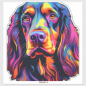 Gordon Setter Neon Design Aufkleber (Blatt)