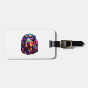 Gordon Setter Neon Design Gepäckanhänger