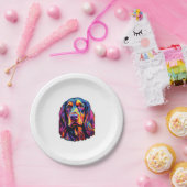 Gordon Setter Neon Design Pappteller (Party)