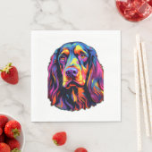 Gordon Setter Neon Design Serviette (Beispiel)
