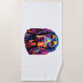 Gordon Setter Neon Design Strandtuch (Vorderseite)