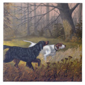 Gordon Setter on Point Fliese (Vorderseite)