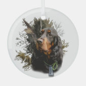 Gordon Setter Ornament Aus Glas (Vorderseite)