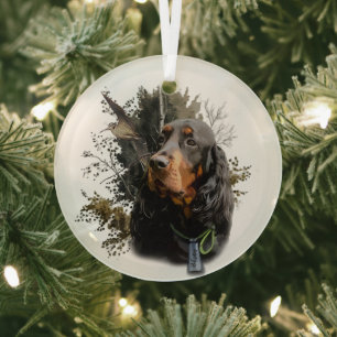 Gordon Setter Ornament Aus Glas