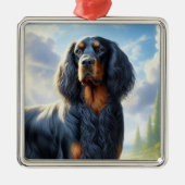 Gordon Setter Ornament Aus Metall (Vorne)