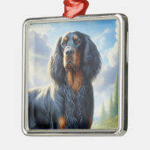 Gordon Setter Ornament Aus Metall (Links)