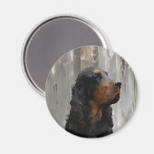 Gordon Setter Painting Magnet (Vorderseite/Rückseite)
