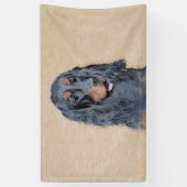 Gordon Setter Painting - Niedliche Original Dog Ar Banner (Vertikal)