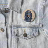 Gordon Setter Painting - Niedliche Original Dog Ar Button (Beispiel)