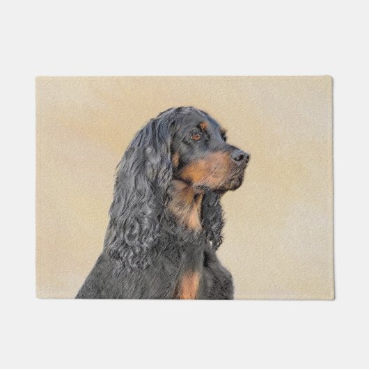 Gordon Setter Painting - Niedliche Original Dog Ar Fußmatte (Vorderseite)