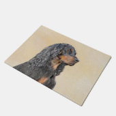 Gordon Setter Painting - Niedliche Original Dog Ar Fußmatte (Schrägansicht)