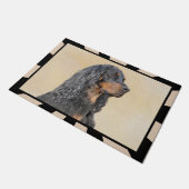 Gordon Setter Painting - Niedliche Original Dog Ar Fußmatte (Schrägansicht)