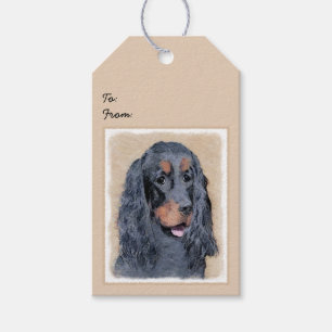 Gordon Setter Painting - Niedliche Original Dog Ar Geschenkanhänger
