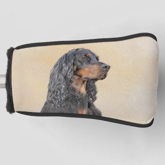 Gordon Setter Painting - Niedliche Original Dog Ar Golf Headcover (Vorderseite)