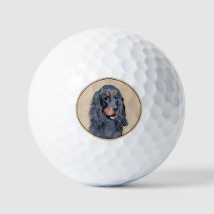 Gordon Setter Painting - Niedliche Original Dog Ar Golfball