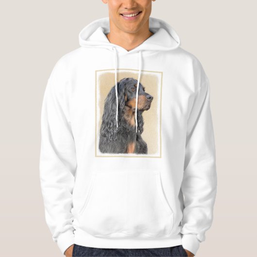 Gordon Setter Painting - Niedliche Original Dog Ar Hoodie (Vorderseite)