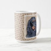 Gordon Setter Painting - Niedliche Original Dog Ar Kaffeetasse (VorderseiteRechts)