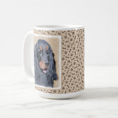 Gordon Setter Painting - Niedliche Original Dog Ar Kaffeetasse (Vorderseite Links)