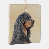 Gordon Setter Painting - Niedliche Original Dog Ar Keramikornament (Rechts)