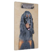 Gordon Setter Painting - Niedliche Original Dog Ar Klemmbrett (Rechts)