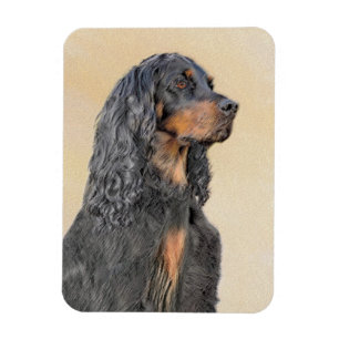 Gordon Setter Painting - Niedliche Original Dog Ar Magnet