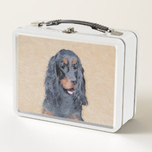 Gordon Setter Painting - Niedliche Original Dog Ar Metall Brotdose