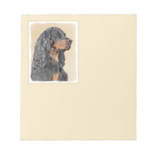 Gordon Setter Painting - Niedliche Original Dog Ar Notizblock