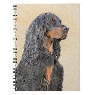 Gordon Setter Painting - Niedliche Original Dog Ar Notizblock