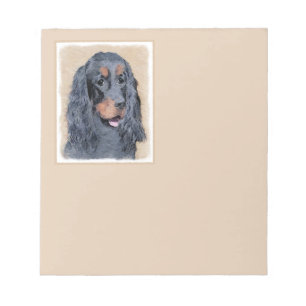 Gordon Setter Painting - Niedliche Original Dog Ar Notizblock