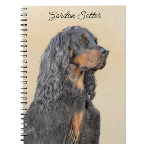 Gordon Setter Painting - Niedliche Original Dog Ar Notizblock