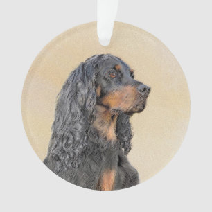 Gordon Setter Painting - Niedliche Original Dog Ar Ornament