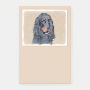 Gordon Setter Painting - Niedliche Original Dog Ar Post-it Klebezettel